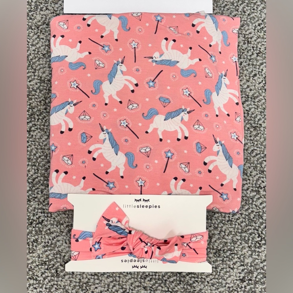 Little Sleepies - OG unicorns swaddle and bow